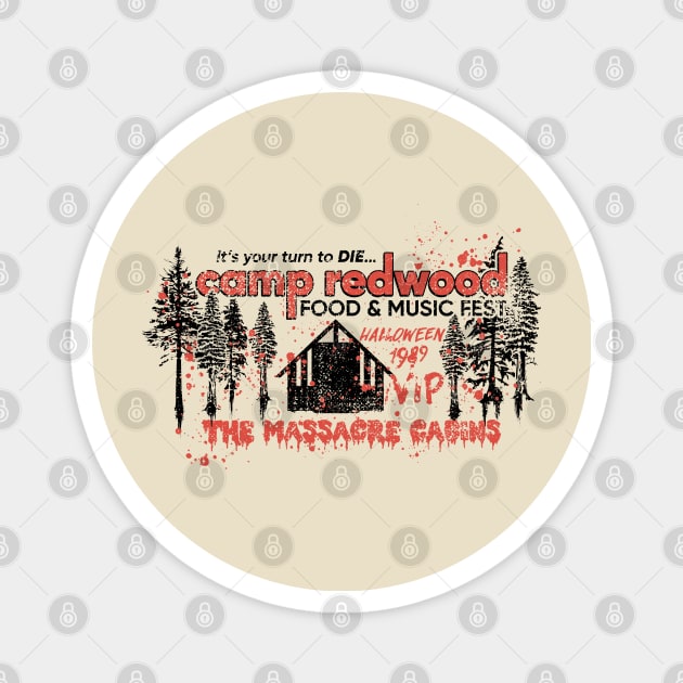 Camp Redwood Food & Music Fest Magnet by Nazonian